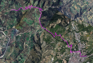 Mappa del percorso Sentieri della Memoria Teramo Rapino